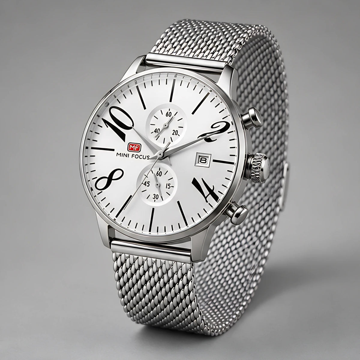 Loxford Men's Chronograph Watch 45mm - Silver - Men's Accessories > Watches > Chronograph Watches - Eric Muller - Image 1