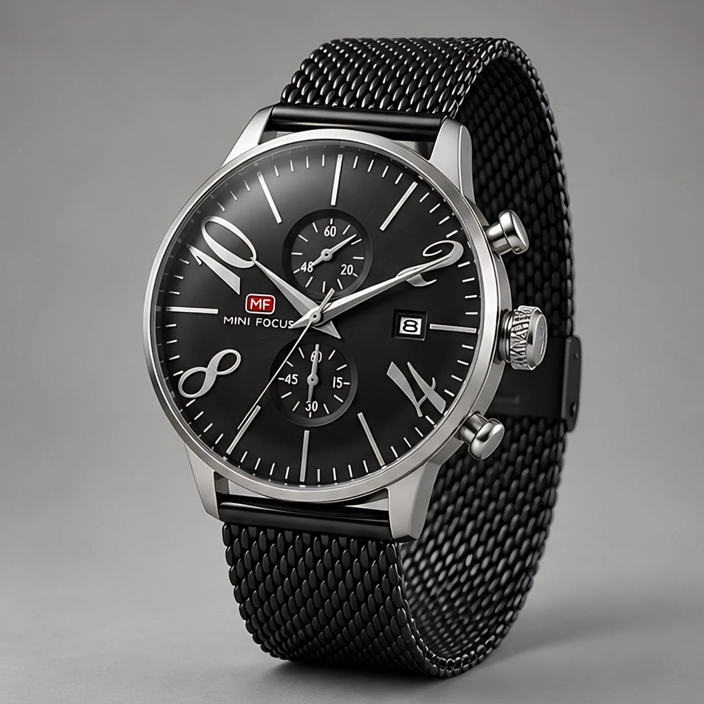 Loxford Men's Chronograph Watch 45mm - Charcoal - Men's Accessories > Watches > Chronograph Watches - Eric Muller - Image 1