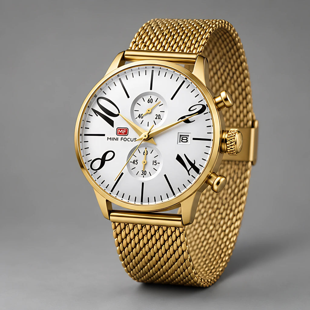 Loxford Men's Chronograph Watch 45mm - Golden - Men's Accessories > Watches > Chronograph Watches - Eric Muller - Image 1