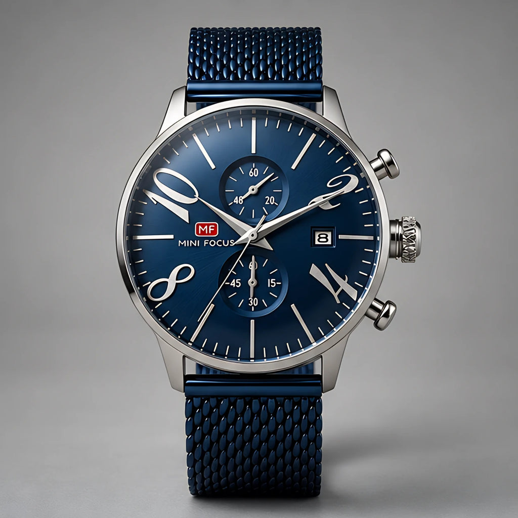 Loxford Men's Chronograph Watch 45mm - Royal Blue - Men's Accessories > Watches > Chronograph Watches - Eric Muller - Image 2