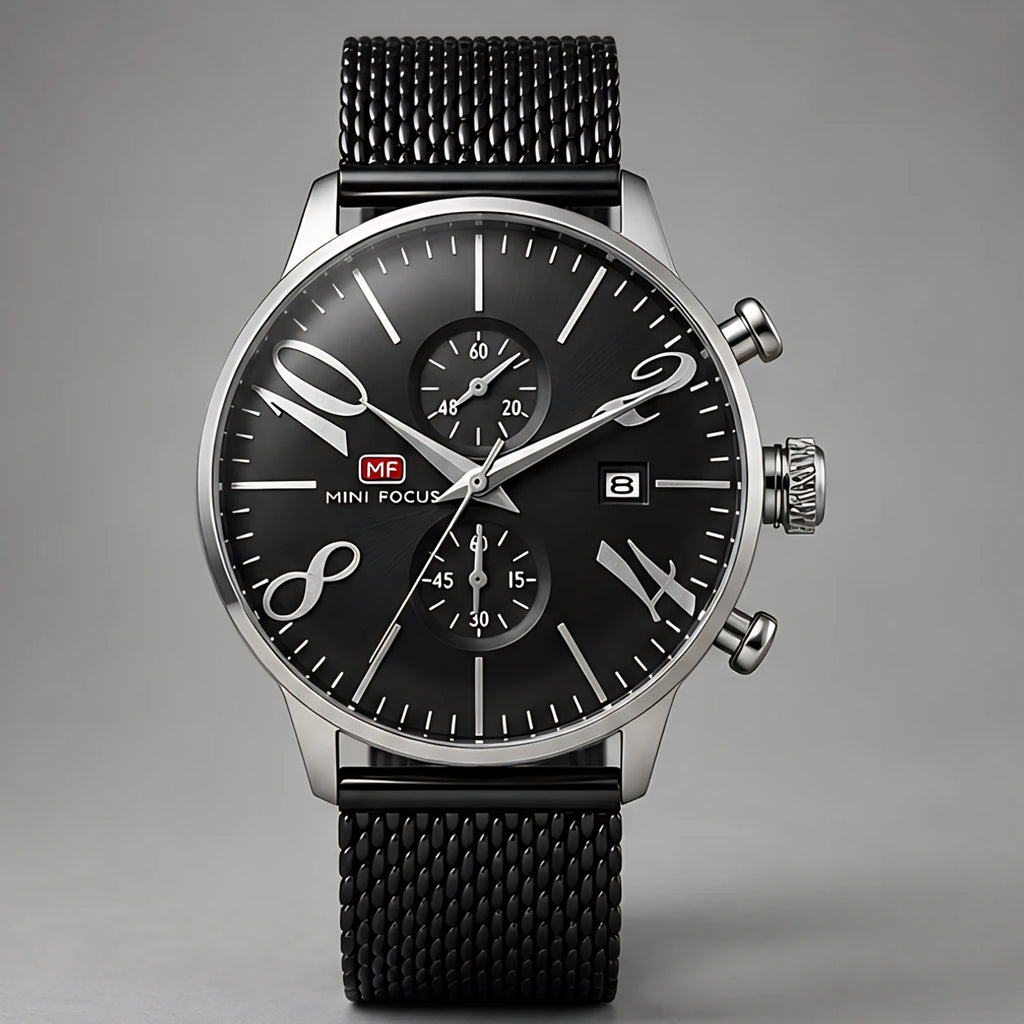 Loxford Men's Chronograph Watch 45mm - Charcoal - Men's Accessories > Watches > Chronograph Watches - Eric Muller - Image 2