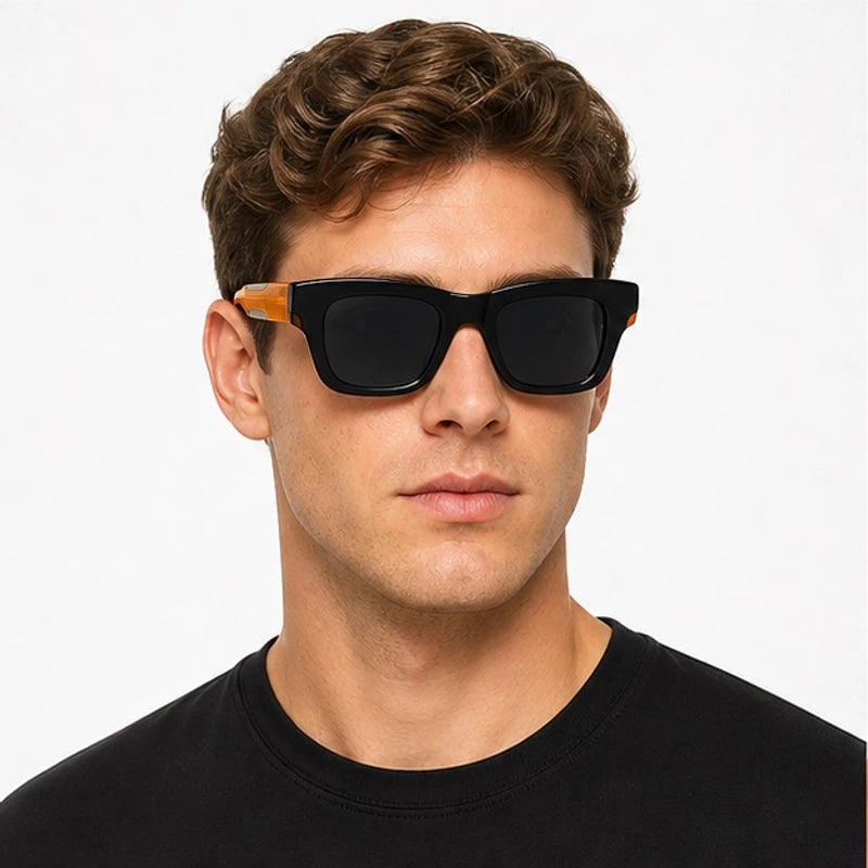 Luca Moss Shades - Orange - wayfarer sunglasses - Eric Muller - Image 3