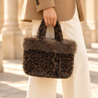 Luciana Women's Fluffy Leopard-Print Tote - Brown - Handbag - Eric Muller - Image 2