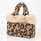 Luciana Women's Fluffy Leopard-Print Tote - Khaki - Women's Accessories > Bags > Tote Bags - Eric Muller - Image 1
