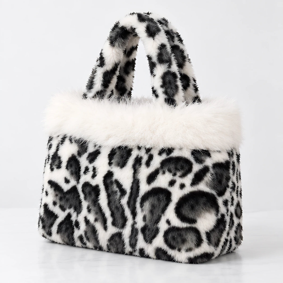 Luciana Women's Fluffy Leopard-Print Tote - White - Women's Accessories > Bags > Tote Bags - Eric Muller - Image 1