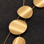 Lumielle Women's Sculptural Polished Disc Lariat Necklace - Gold - female - Eric Muller - Image 3