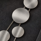 Lumielle Women's Sculptural Polished Disc Lariat Necklace - Silver - female - Eric Muller - Image 3