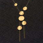 Lumielle Women's Sculptural Polished Disc Lariat Necklace - Gold - Jewelry > Necklaces > Disc Necklaces - Eric Muller - Image 2