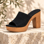 Lunara Women's Open-Toe Platform Mules - Black - Women's Footwear > Sandals > Platform Sandals - Eric Muller - Image 1