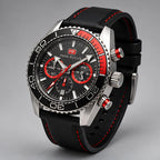 Madox Men's Sport Chronomaster Watch 46mm - Charcoal Crimson - Accessories > Watches > Chronograph Watches - Eric Muller - Image 1