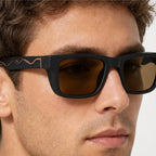 Marcell Rectangular Shades - Ember - rectangular sunglasses - Eric Muller - Image 3