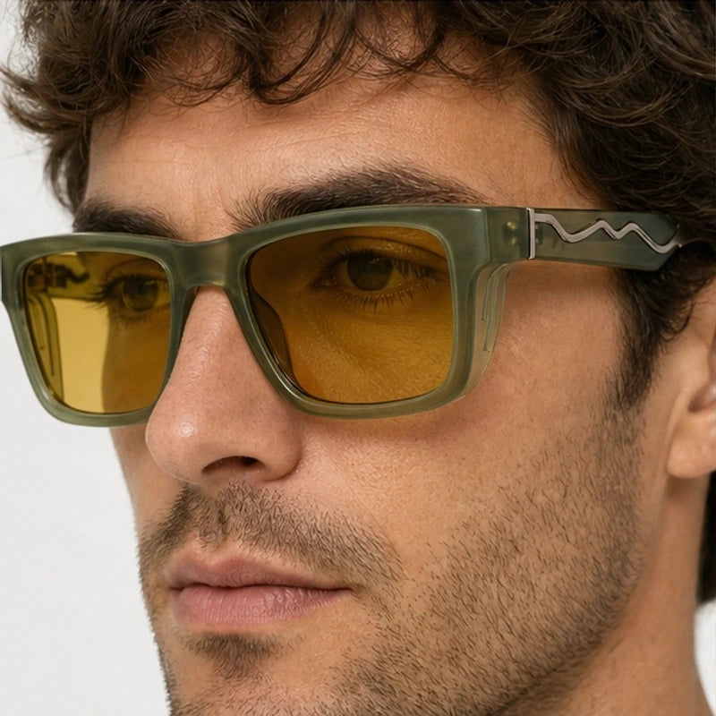 Marcell Rectangular Shades - Sage - rectangular sunglasses - Eric Muller - Image 3