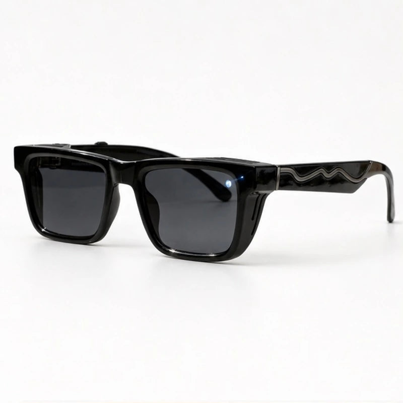 Marcell Rectangular Shades - Onyx - Sunglasses - Eric Muller - Image 1