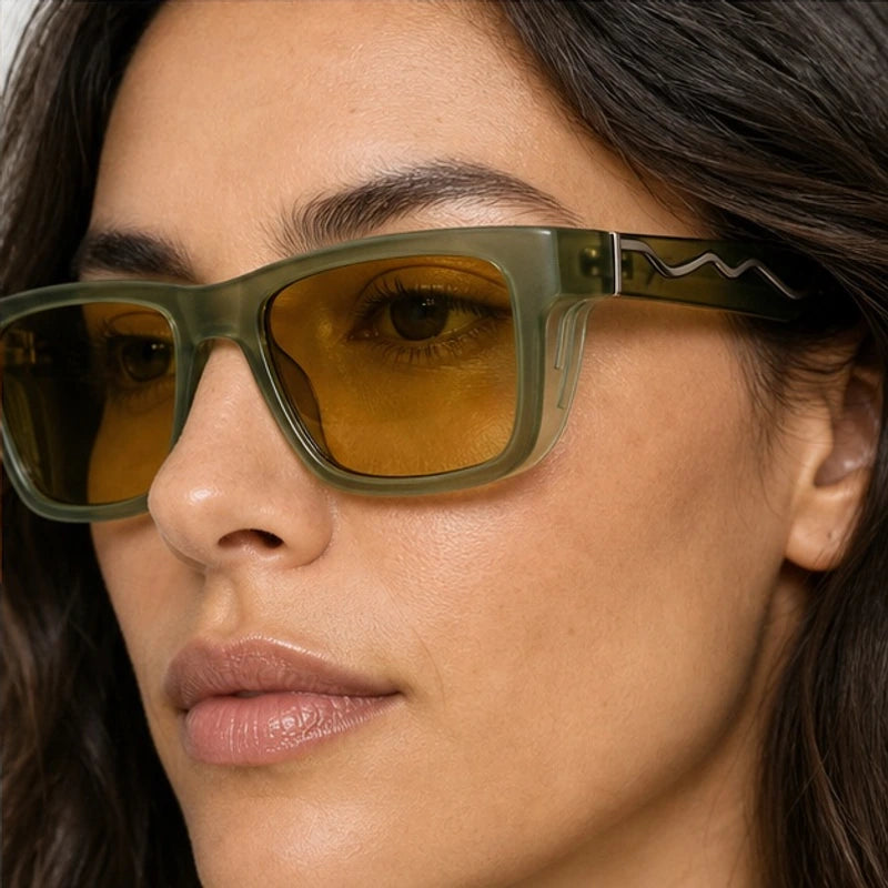 Marcell Rectangular Shades - Sage - uv400 - Eric Muller - Image 4