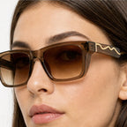 Marcell Rectangular Shades - Cognac - uv400 - Eric Muller - Image 4