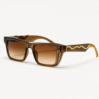 Marcell Rectangular Shades - Cognac - Sunglasses - Eric Muller - Image 1