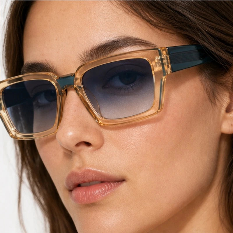 Marco Rectangular Shades - Teal - acetate frame - Eric Muller - Image 4