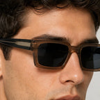 Marco Rectangular Shades - Stone - rectangular sunglasses - Eric Muller - Image 3