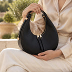 Marietta Women's Crescent Zip-Top Handbag - Black - bags - Eric Muller - Image 3
