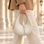 Marietta Women's Crescent Zip-Top Handbag - White - Accessories - Eric Muller - Image 2