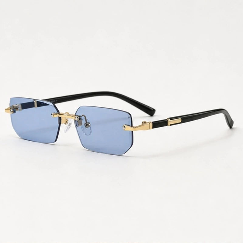 Marin Rimless Rectangular Shades - Marine - Sunglasses - Eric Muller - Image 1