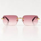 Marin Rimless Rectangular Shades - Rose - sunglasses - Eric Muller - Image 2