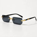 Marin Rimless Rectangular Shades - Onyx - Sunglasses - Eric Muller - Image 1
