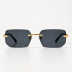 Marin Rimless Rectangular Shades - Onyx - sunglasses - Eric Muller - Image 2