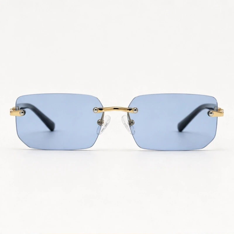 Marin Rimless Rectangular Shades - Marine - sunglasses - Eric Muller - Image 2