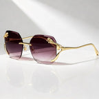 Marisa Panther Rimless Shades - Noir Rose - Sunglasses - Eric Muller - Image 1