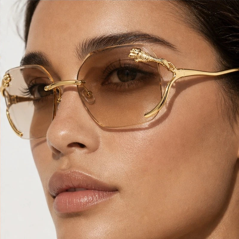 Marisa Panther Rimless Shades - Sand - rimless sunglasses - Eric Muller - Image 3