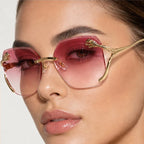 Marisa Panther Rimless Shades - Pearl Rose - rimless sunglasses - Eric Muller - Image 3