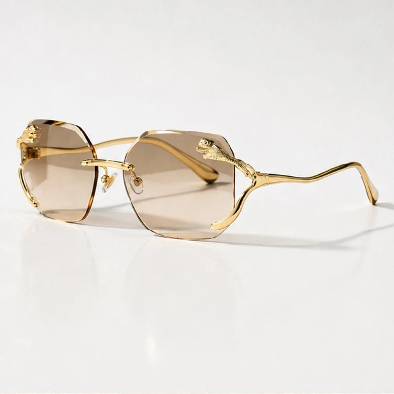 Marisa Panther Rimless Shades - Sand - Sunglasses - Eric Muller - Image 1