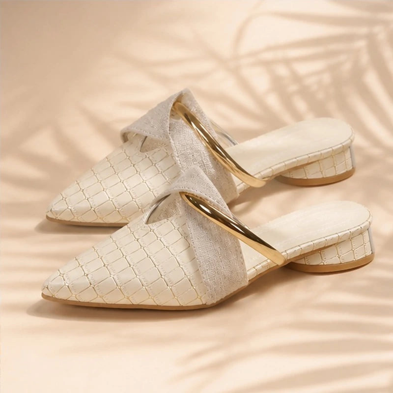Meliora Croc-Embossed Mules - Cream - Women's Footwear > Mules - Eric Muller - Image 1