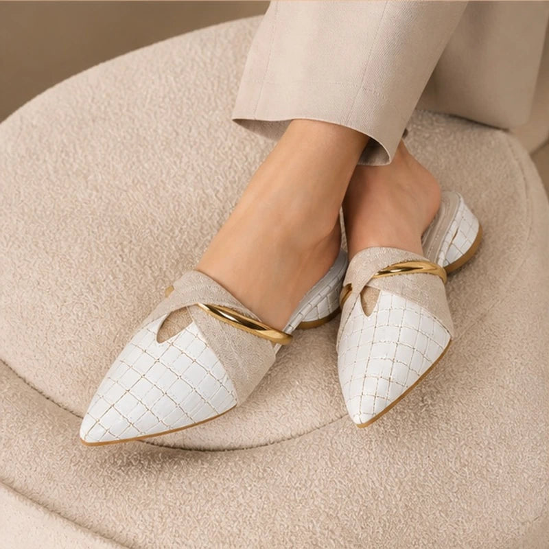 Meliora Croc-Embossed Mules - White - Women's Footwear > Mules - Eric Muller - Image 2