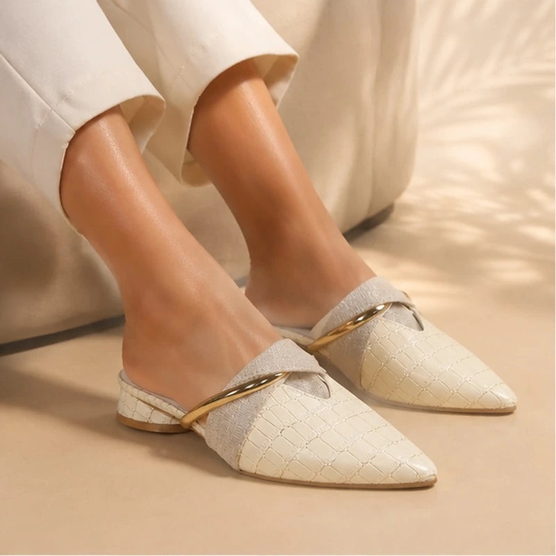 Meliora Croc-Embossed Mules - Cream - Women's Footwear > Mules - Eric Muller - Image 2