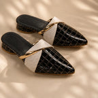 Meliora Croc-Embossed Mules - Black - Women's Footwear > Mules - Eric Muller - Image 1