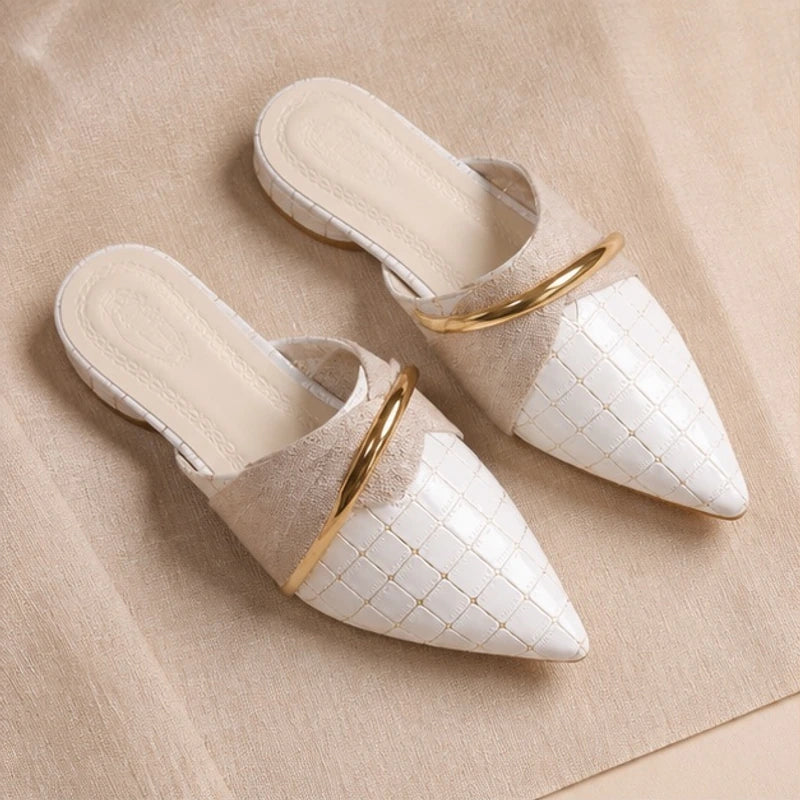 Meliora Croc-Embossed Mules - White - Women's Footwear > Mules - Eric Muller - Image 1