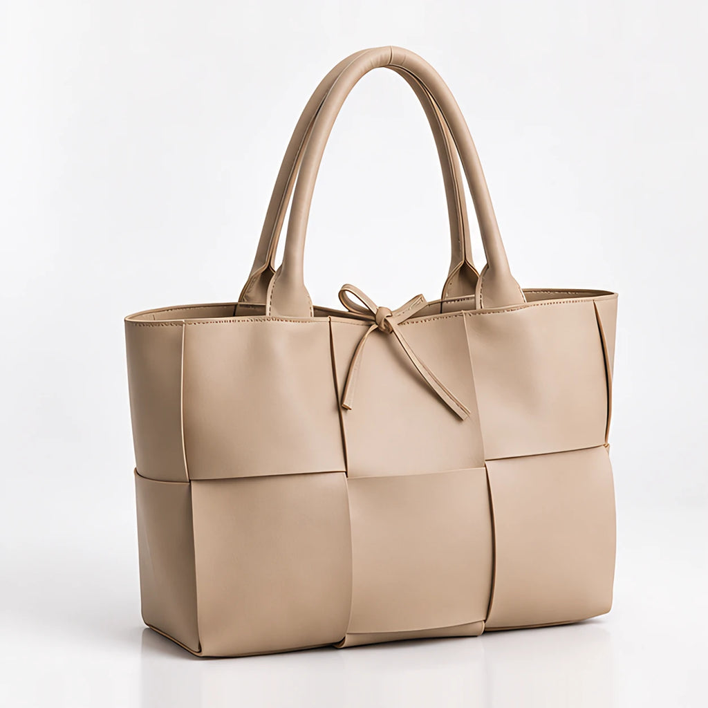 Melusine Women's Woven Bow-Tie Tote Bag - Beige - Women's Accessories > Bags > Tote Bags - Eric Muller - Image 1