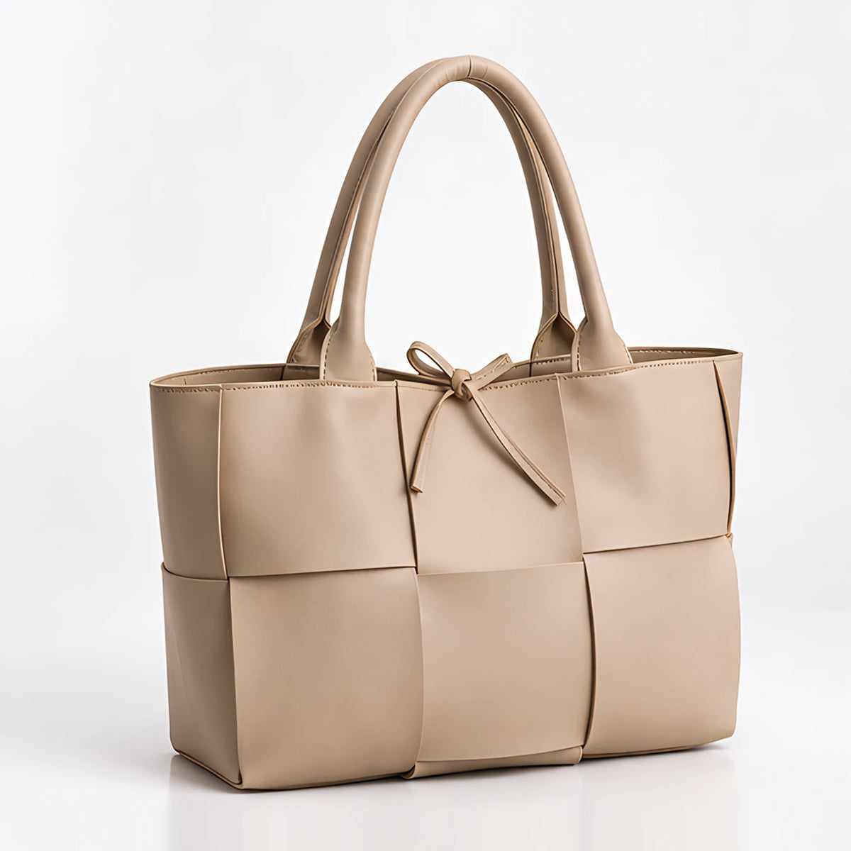 Melusine Women's Woven Bow-Tie Tote Bag - Beige - Women's Accessories > Bags > Tote Bags - Eric Muller - Image 1