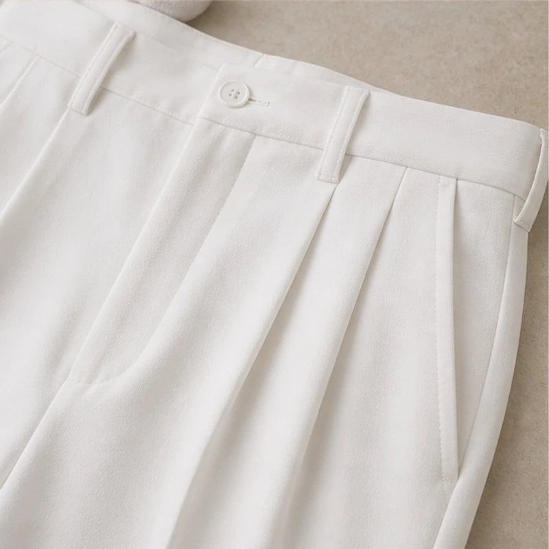 Mercer Men's Pleated Wide Straight-Leg Pants - White - Catalog Group: Clothing - Eric Muller - Image 2