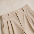 Mercer Men's Pleated Wide Straight-Leg Pants - Cream - Catalog Group: Clothing - Eric Muller - Image 2