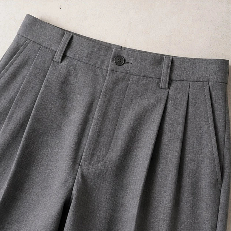 Mercer Men's Pleated Wide Straight-Leg Pants - Gray - Catalog Group: Clothing - Eric Muller - Image 2
