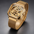 Meridian Men's Square Skeleton Watch with World Time - Gold - Accessories > Watches > Skeleton Watches - Eric Muller - Image 2