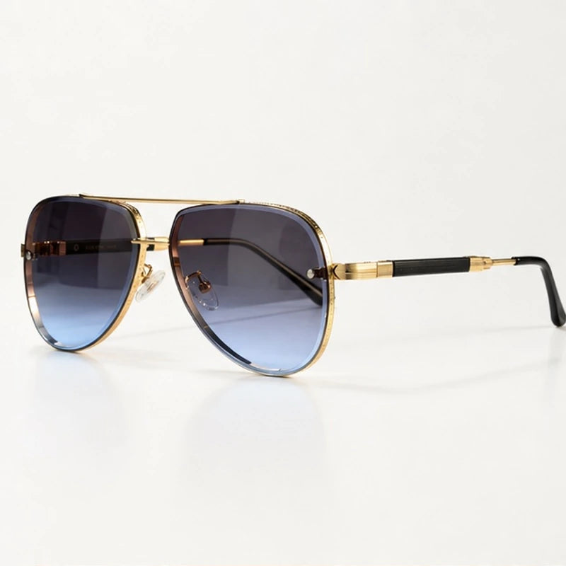 Merrin Oversized Aviator Shades - Steel - Sunglasses - Eric Muller - Image 1