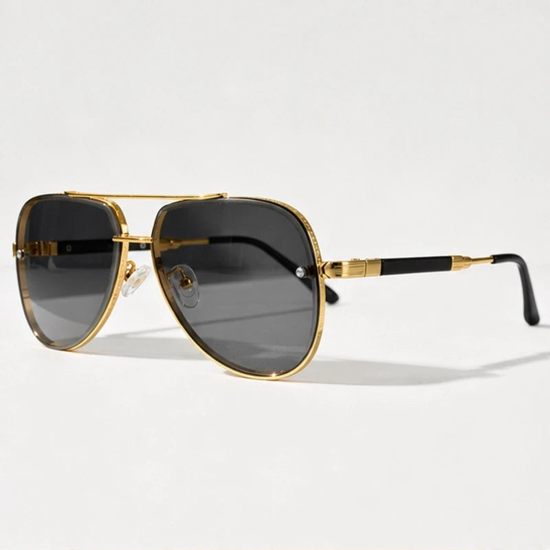 Merrin Oversized Aviator Shades - Onyx - Sunglasses - Eric Muller - Image 1