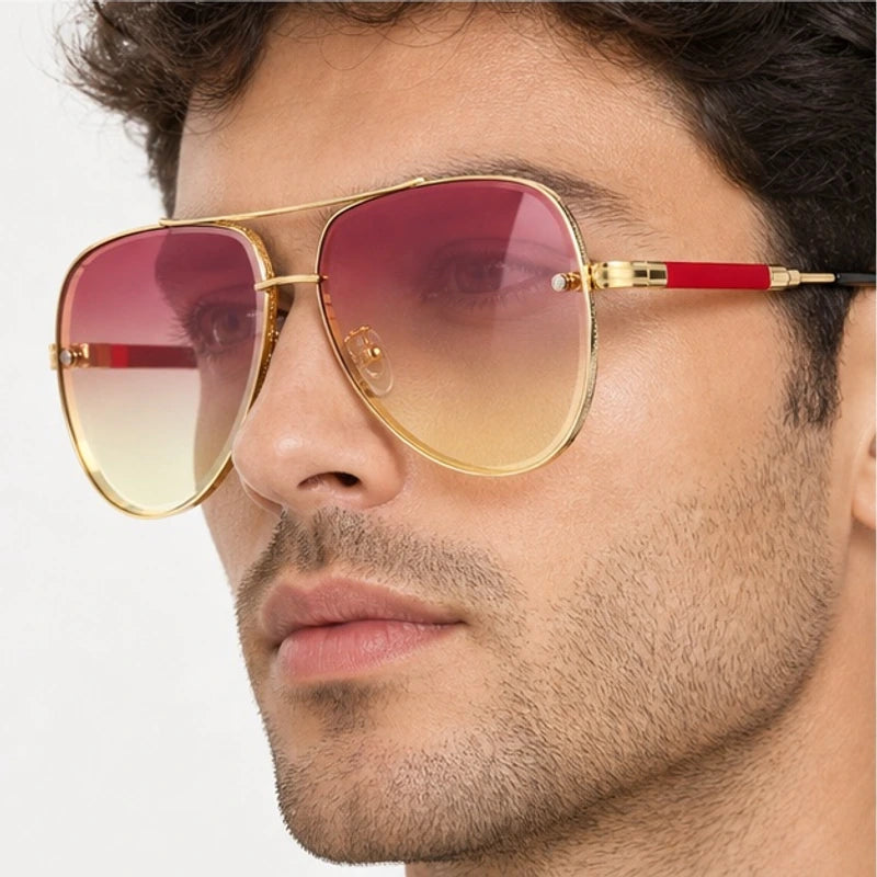 Merrin Oversized Aviator Shades - Blush - aviator sunglasses - Eric Muller - Image 3