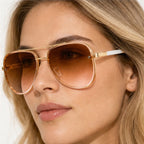 Merrin Oversized Aviator Shades - Ember - oversized sunglasses - Eric Muller - Image 4