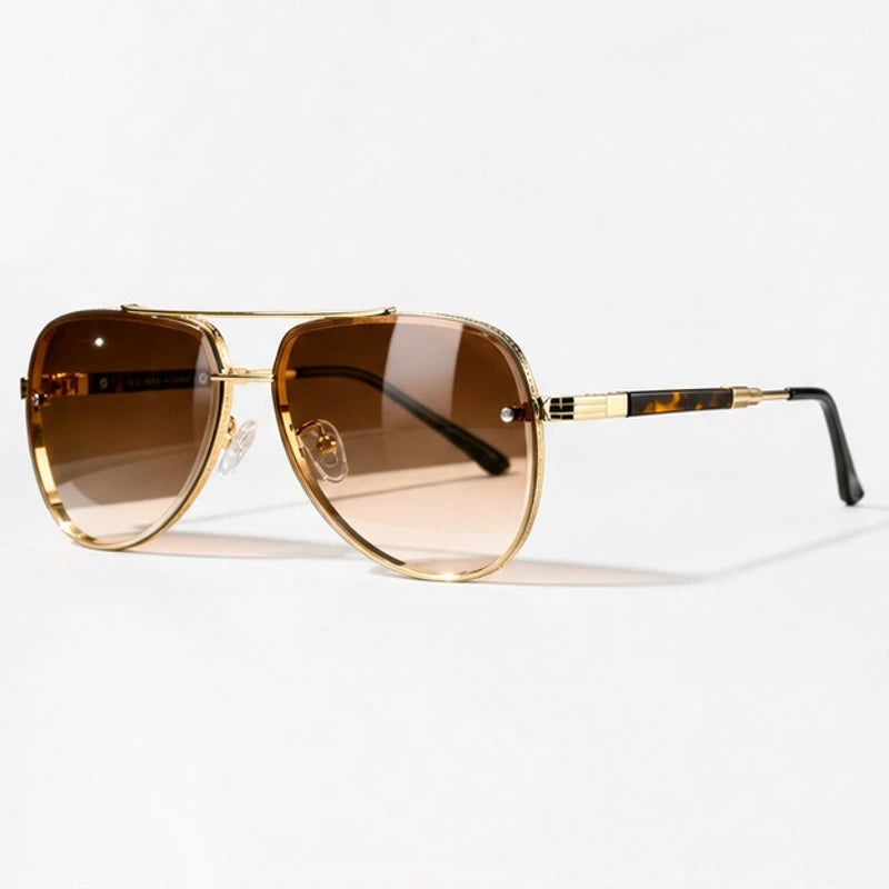 Merrin Oversized Aviator Shades - Havana - Sunglasses - Eric Muller - Image 1