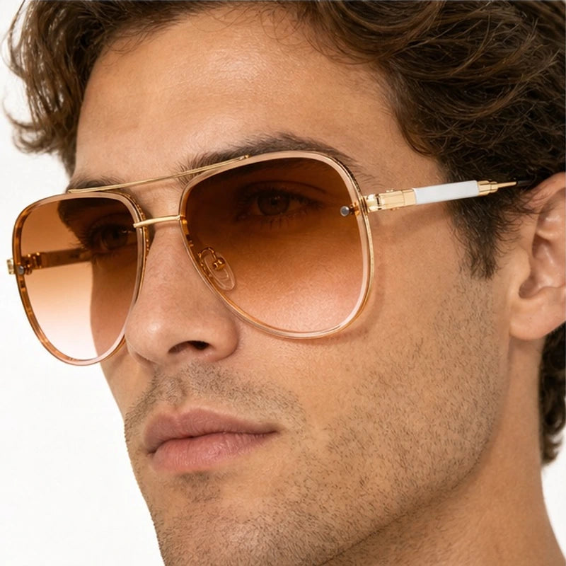 Merrin Oversized Aviator Shades - Ember - aviator sunglasses - Eric Muller - Image 3
